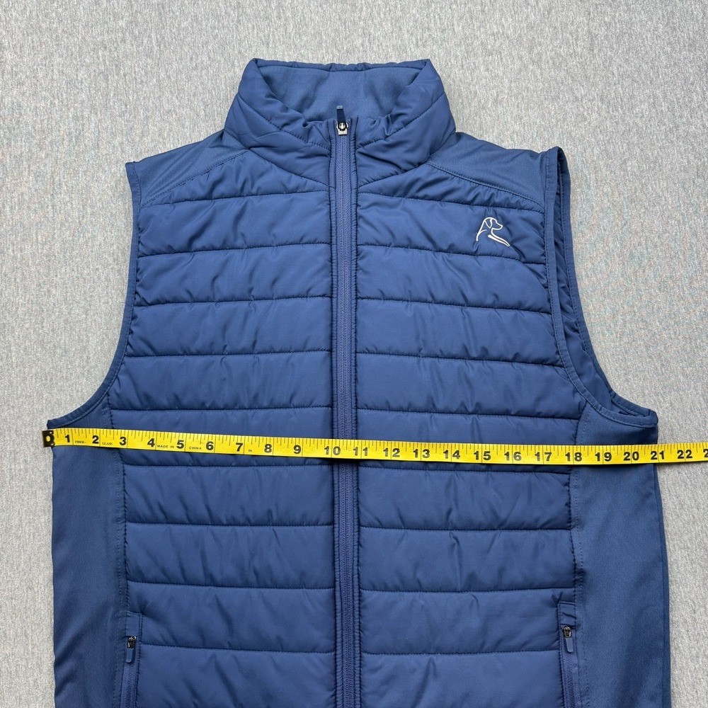 Rhoback Fulton Performance Vest Mens Sz M Navy Blue Quilted Puffer US Flag Golf - Picture 12 of 16